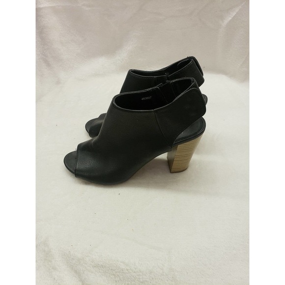 Gap Womens Black Peeptoe Strap on Platform 3" Heels Size 7 - Picture 6 of 12